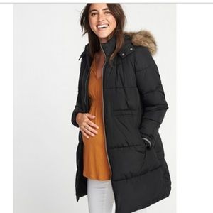 Old Navy Maternity Hooded Frost Free Puffer Coat